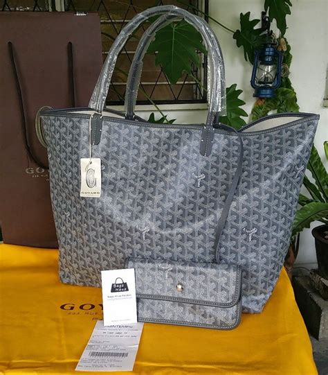 goyard st louis gm size fake grey|st louis goyard bag.